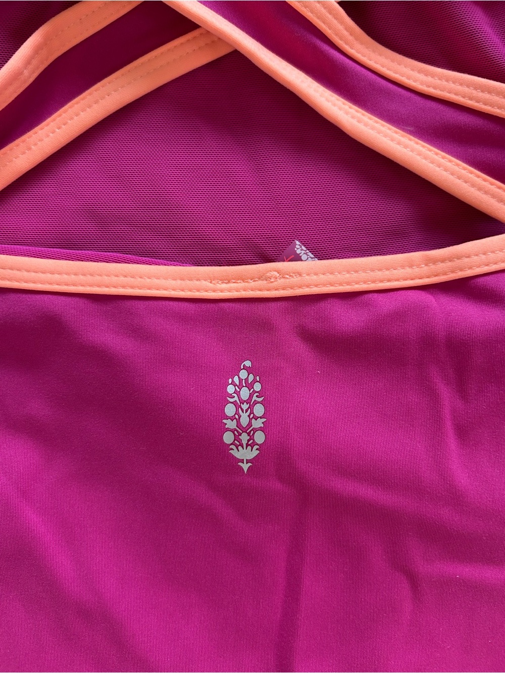 Free People One More Serve Skortsie Hot Pink Orange Piping Size Large NWT - Picture 7 of 9